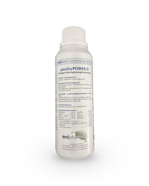 poultryPOWER-D 200 ml (Vitamin D für Vögel) - MHD: 12/2025